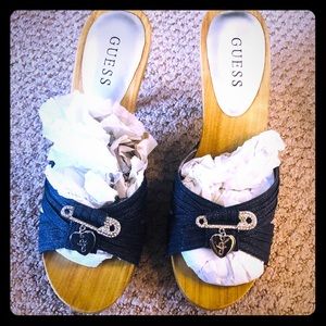 🎉🎉Guess denim heels🎉🎉FLASH SALE🎉🎉